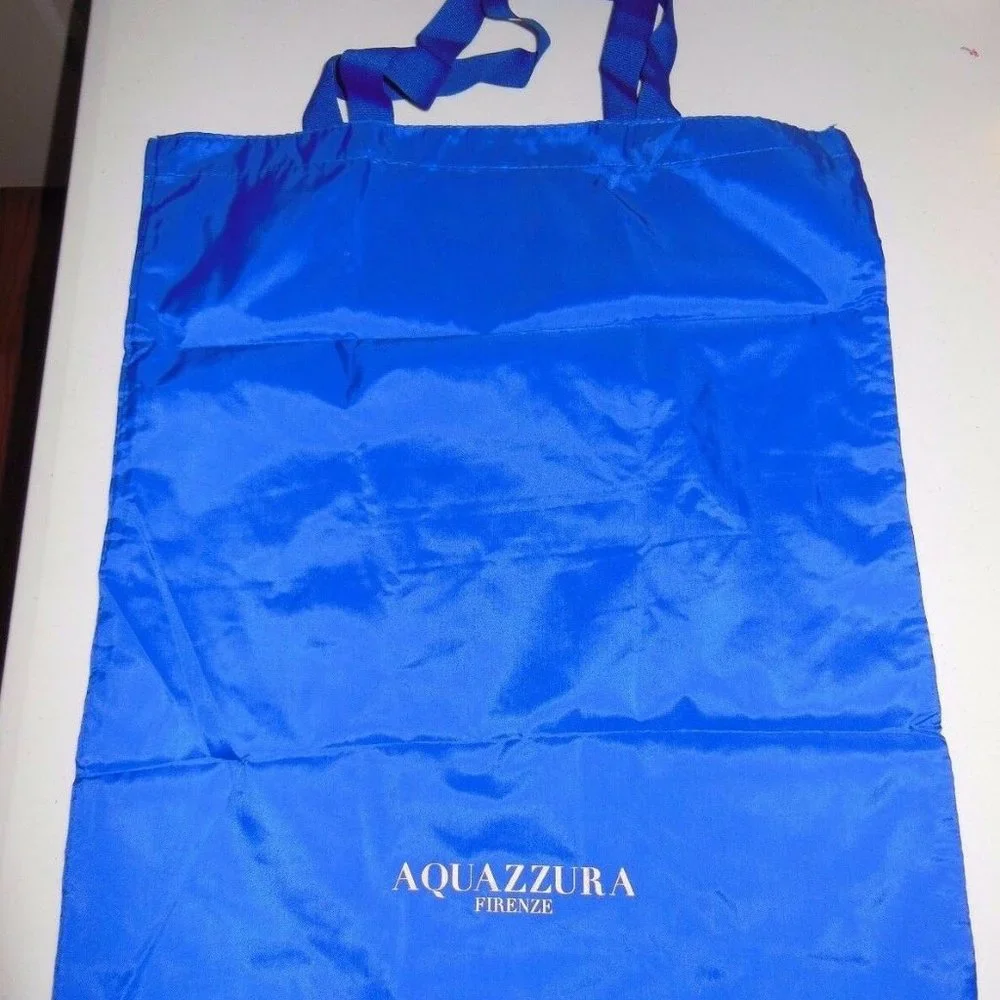 Aquazzura‎ Firenze Blue Nylon Pineapple Tote Bag